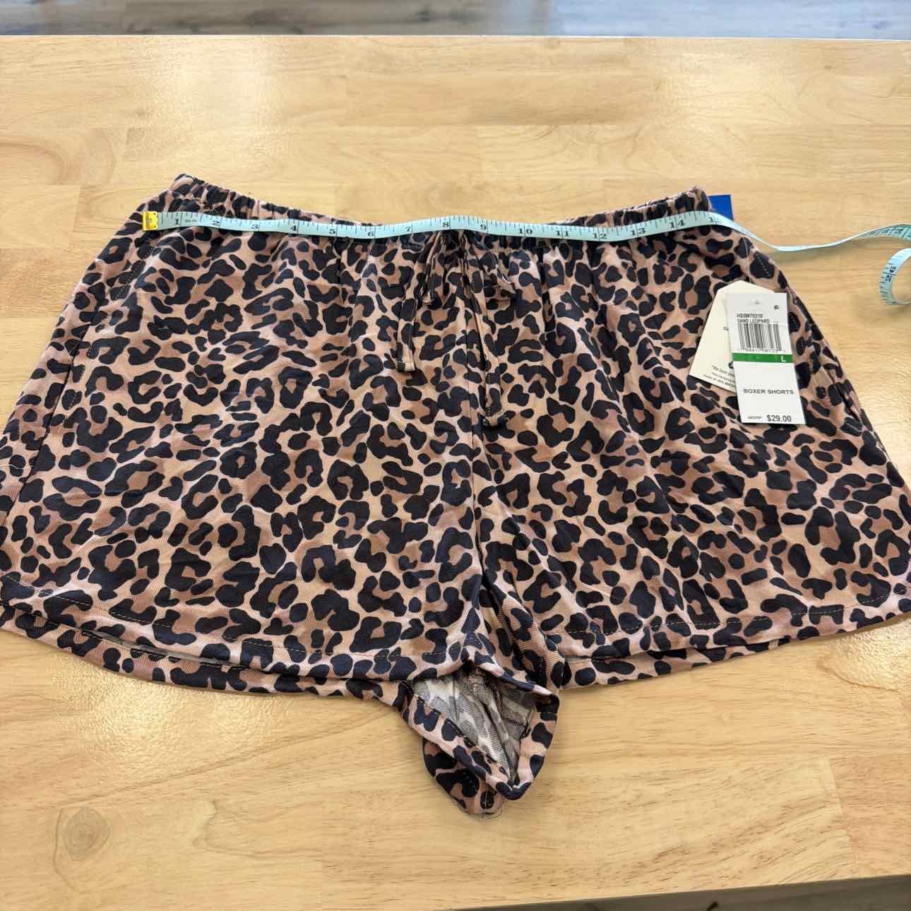 hippie rose Women Size L Brown New Shorts  Leopard Pull-on Drawstring Shorts