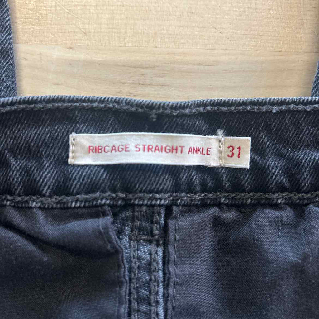 Levi's Size 31 Black Denim Preloved Jeans