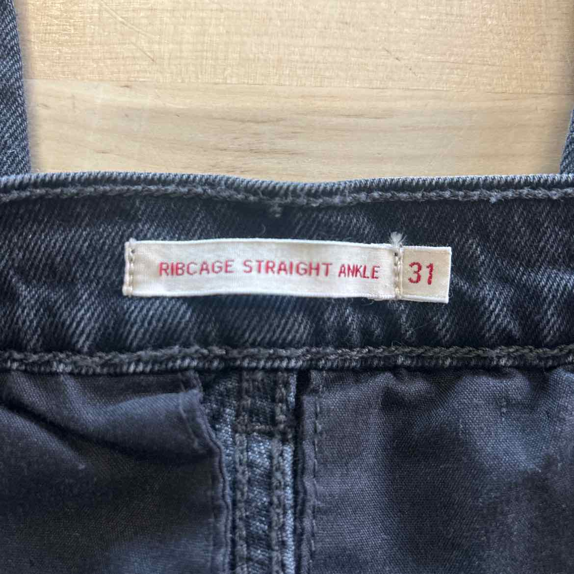 Levi's Size 31 Black Denim Preloved Jeans