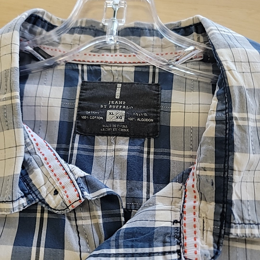 Buffalo Men's Size XL Blue MENS Button Down Shirt