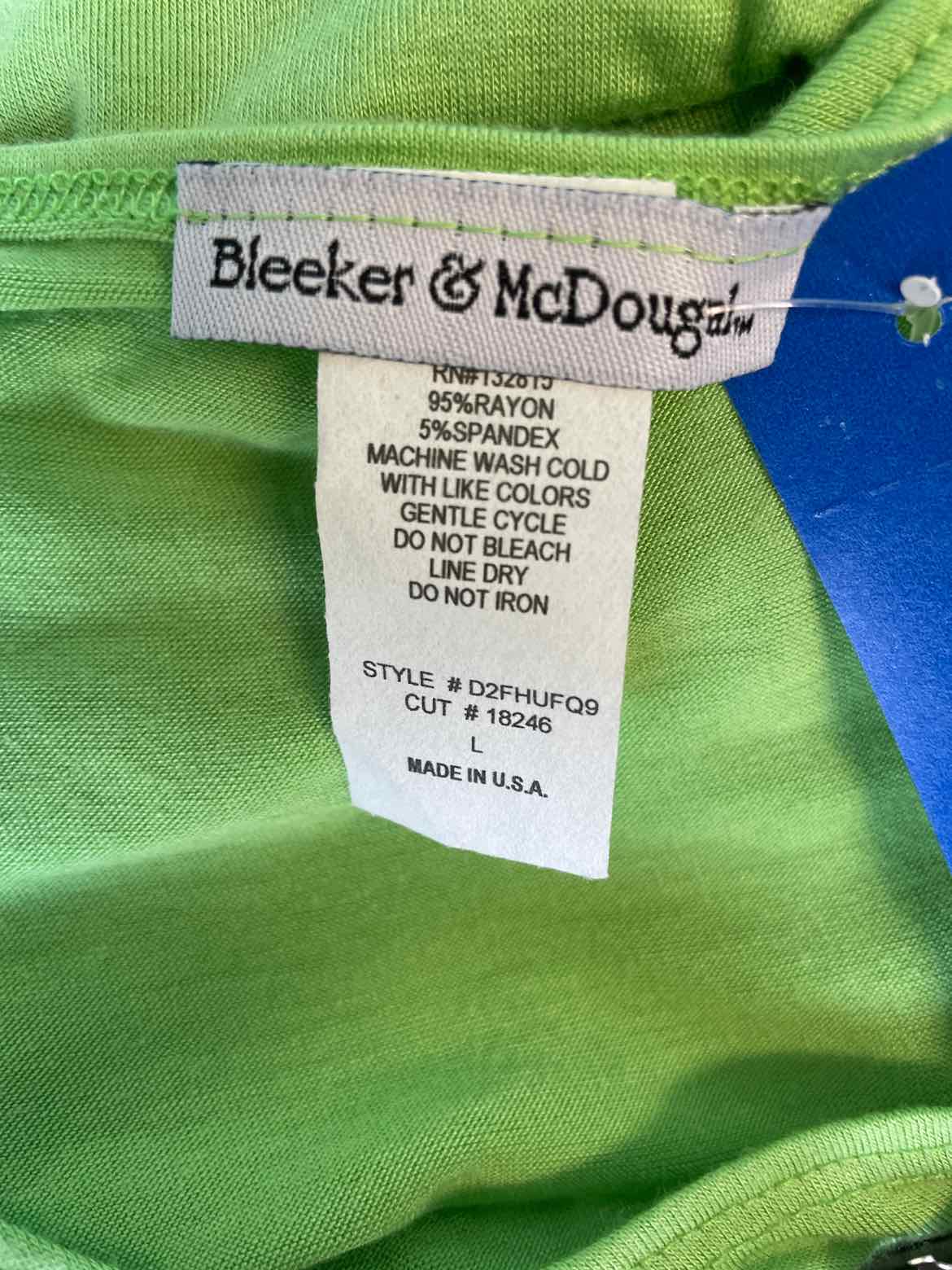 Bleeker&Mcdougal Size L Green Tank