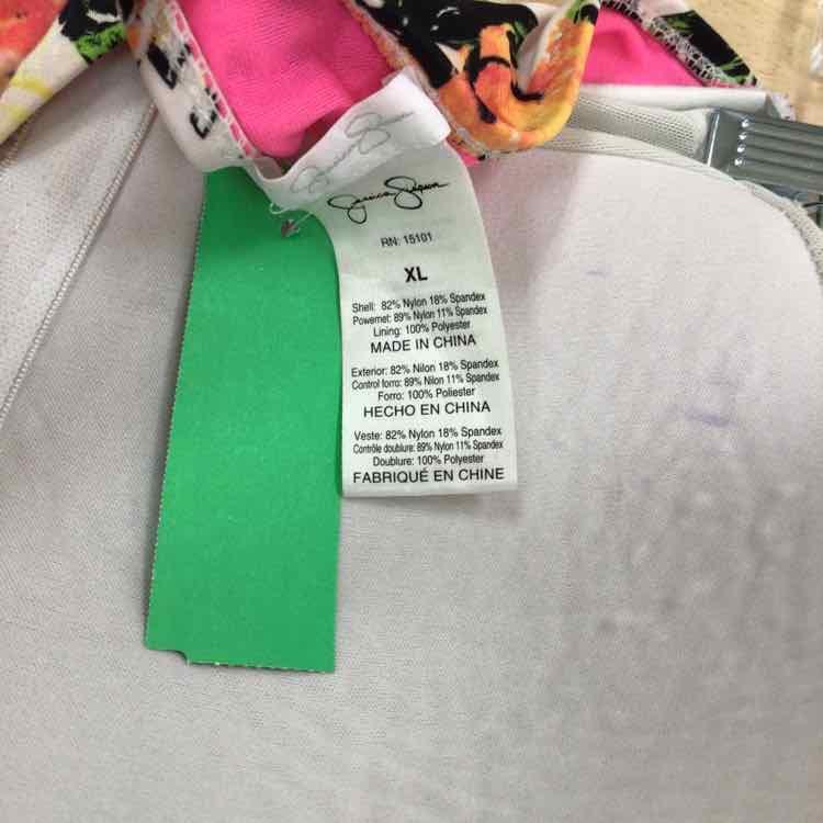 Jessica Simpson Size XL Pink Print Swimsuit