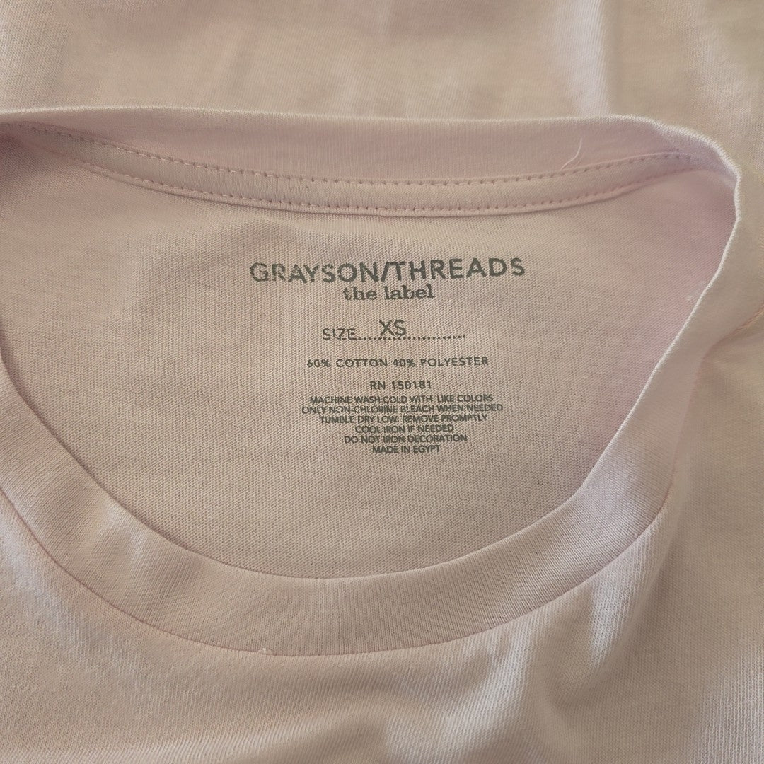 Grayson Threads Size XS Pink New T-Shirt SS