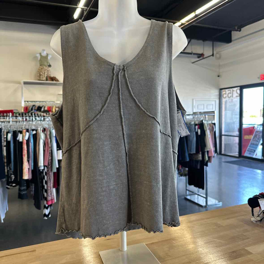 Size XL Gray Sleeveless