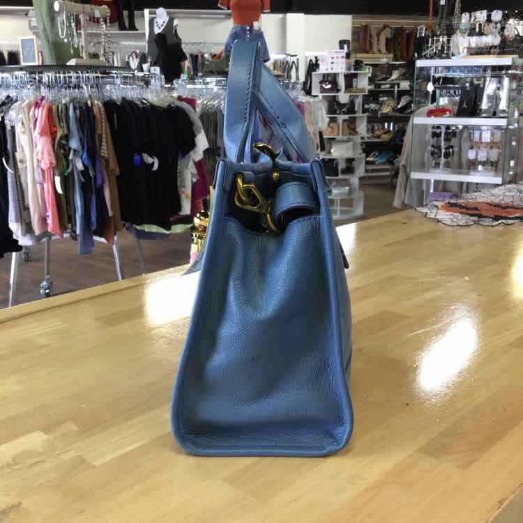 Fossil Blue Leather Totes
