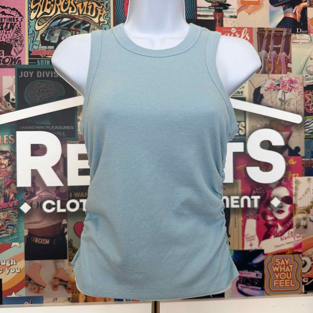 Rebellious One Size XS Side Ruched Muscle Tank Top