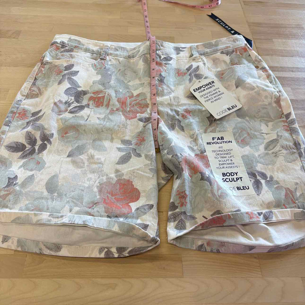code bleu Size 20W White Denim New Shorts