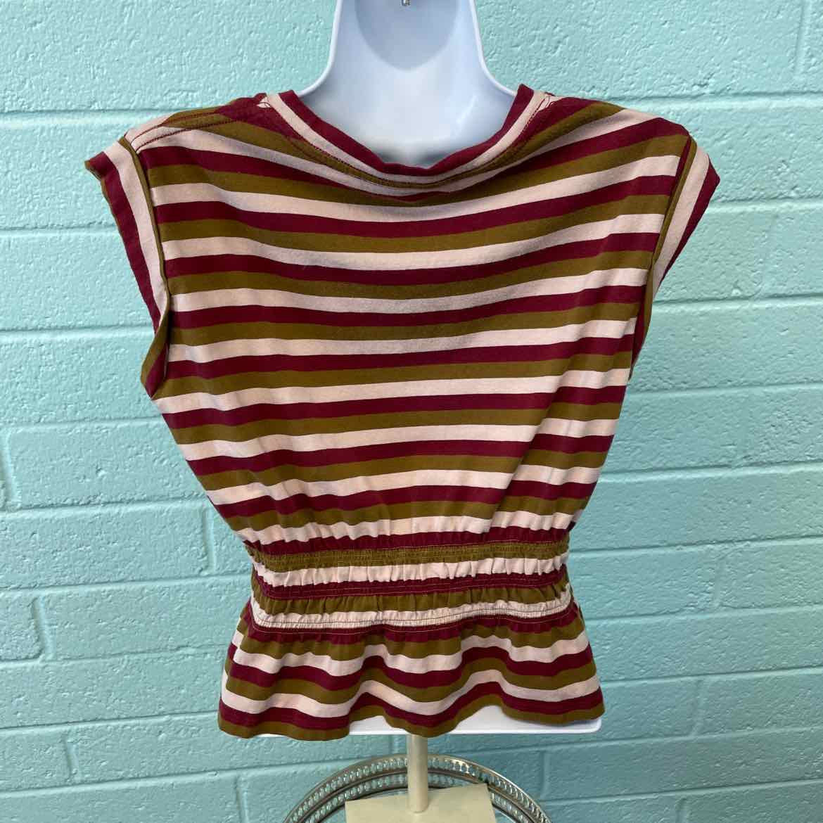 White House Black Market Size S maroon print Shirt