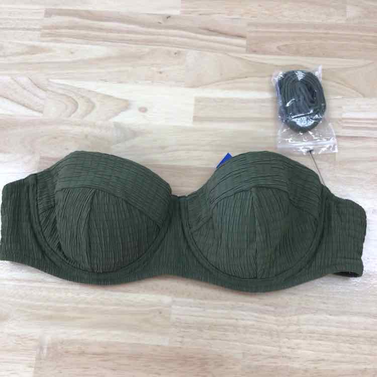 DKNY Size XL Textured Molded Balconette Bikini Top