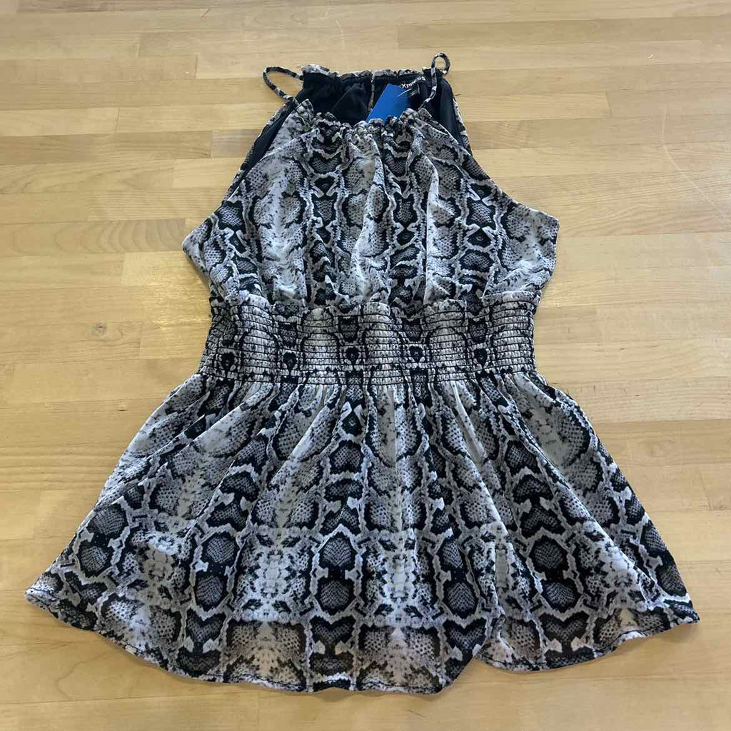 Express Size XS Black White Preloved Tank