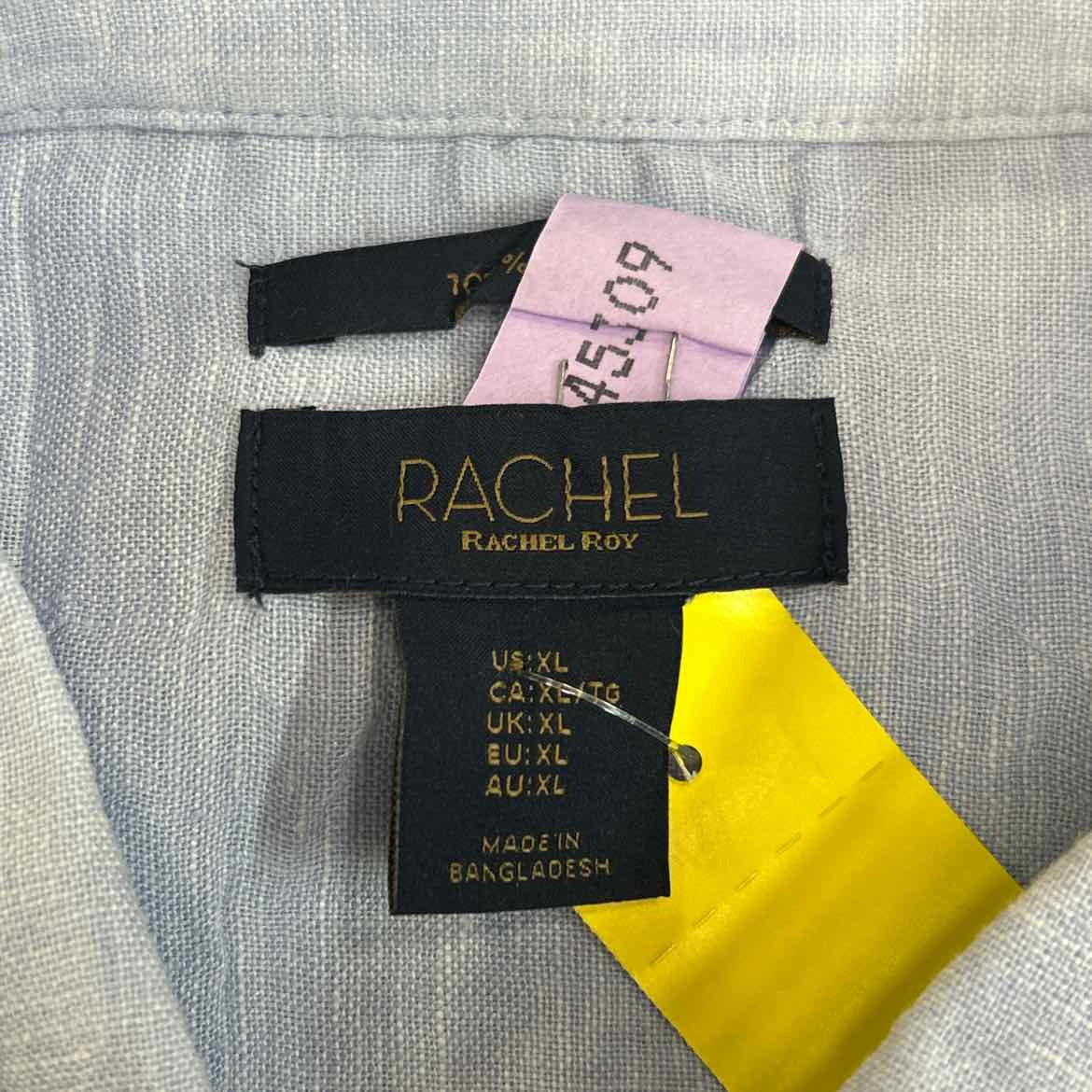 Rachel Roy Size XL Blue Preloved Button Down SS