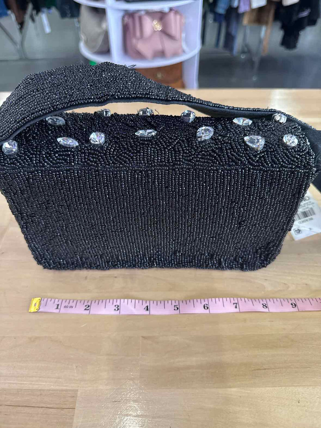 On 34th Black Evening Bag Beaded New Handbag