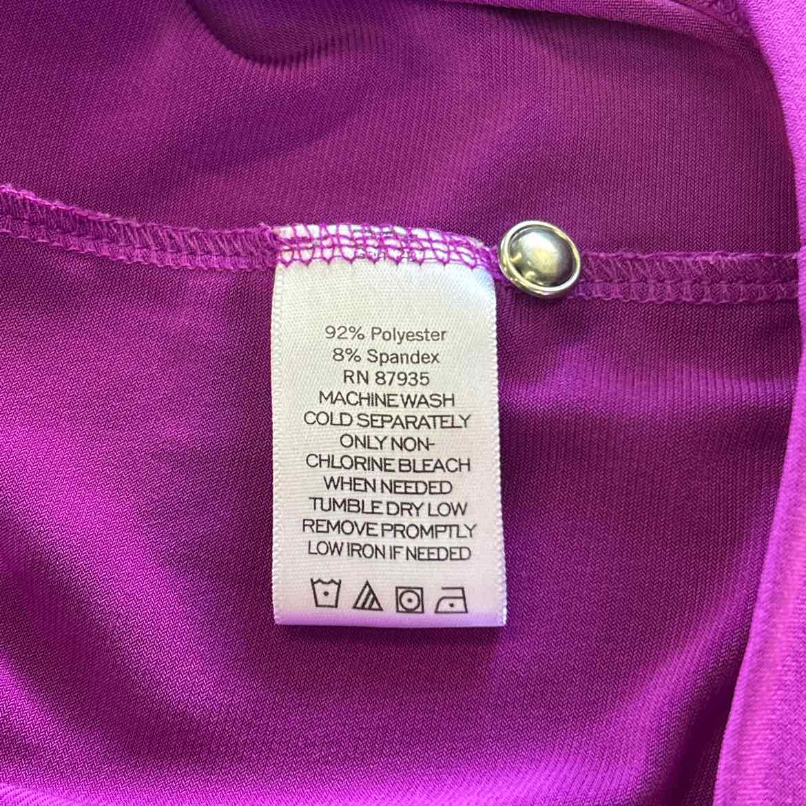 Susan Graver Size S Purple Polyester Spandex Preloved Blouse SS