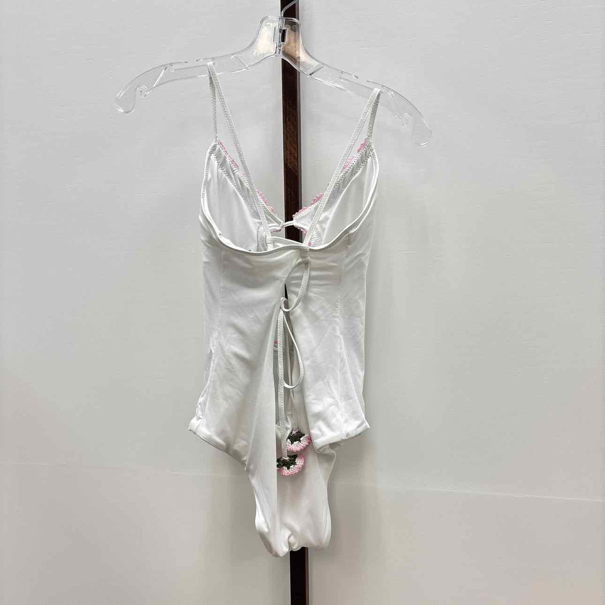 becca Size L White & Pink Swimsuit