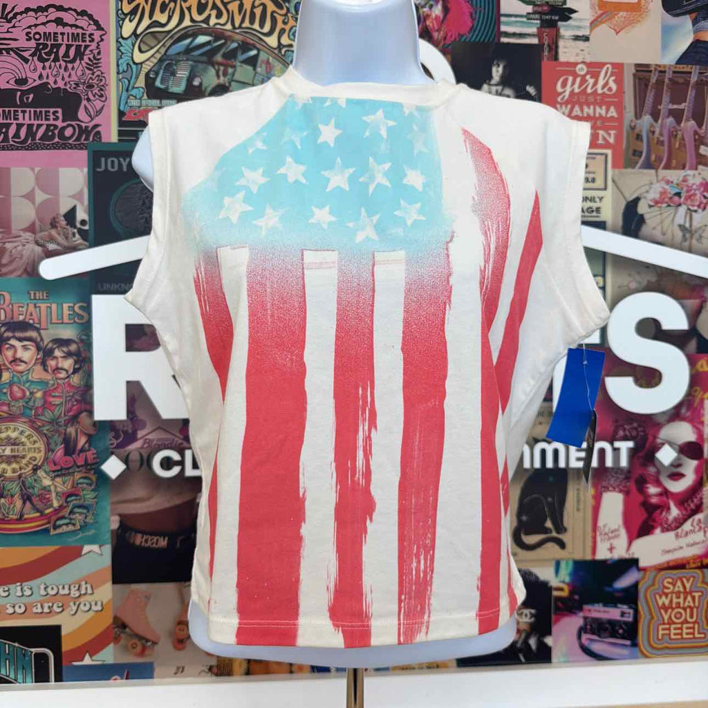 Grayson Threads Size L Flag-Print T-Shir
