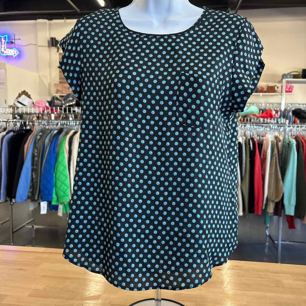 lily white Size M Black & Blue Blouse