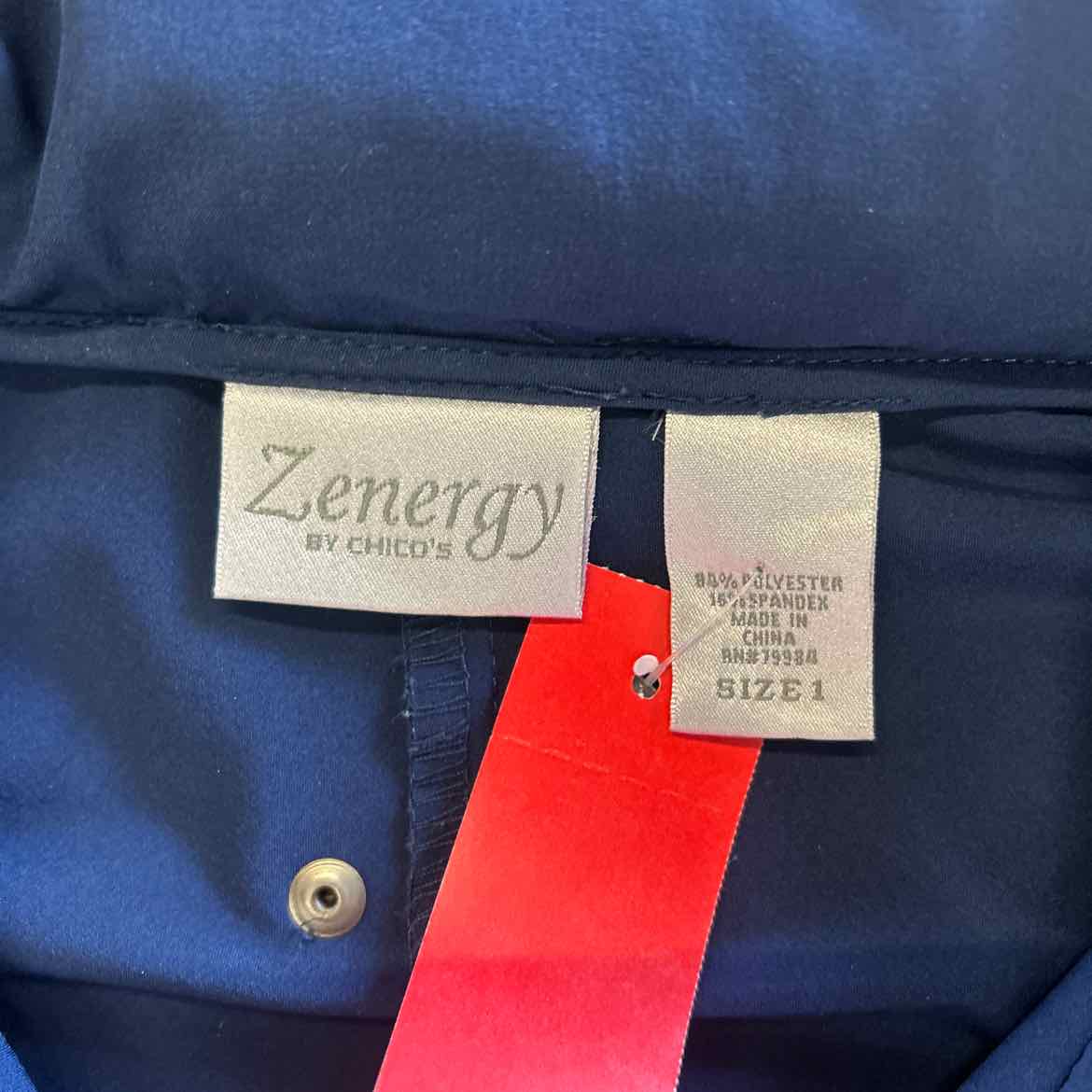Chico's Size 1 (M) Blue Preloved Jacket