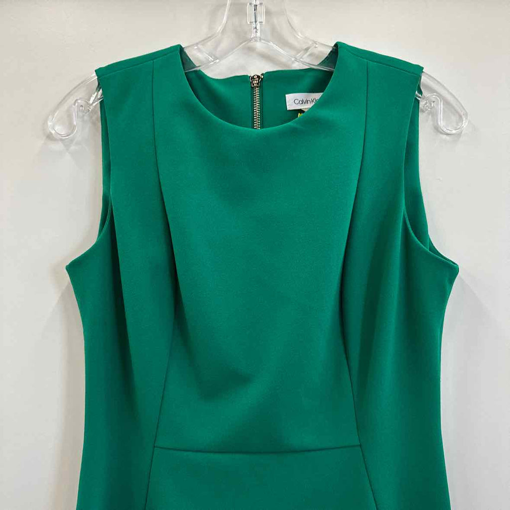 Calvin Klein Size 6 Green Dress