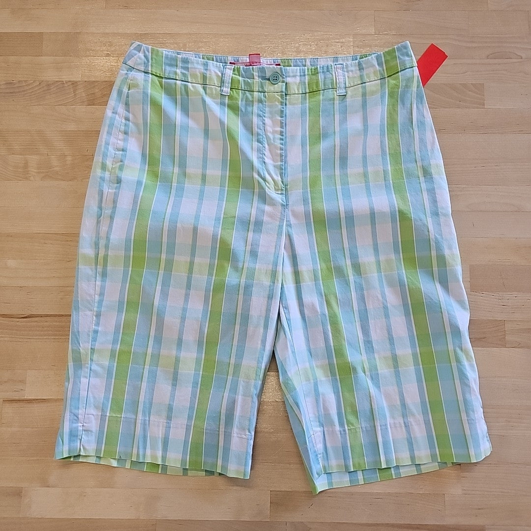 Anne Klein Size 10 Green/Blue Preloved Athletic Shorts