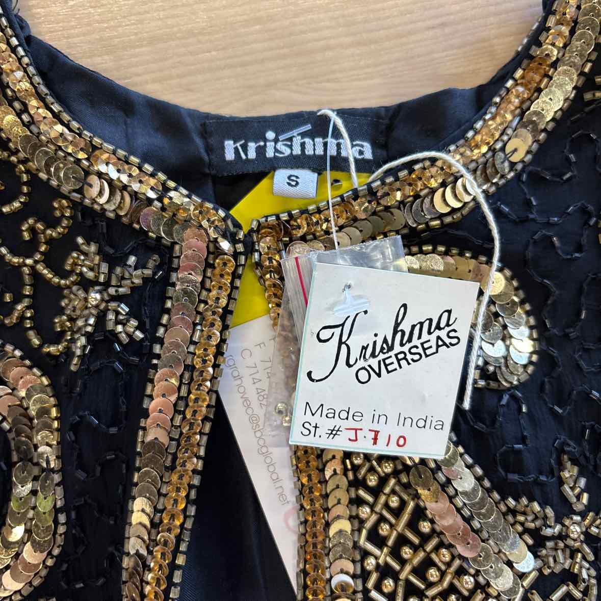 Krishma Size S Black & Gold Jacket