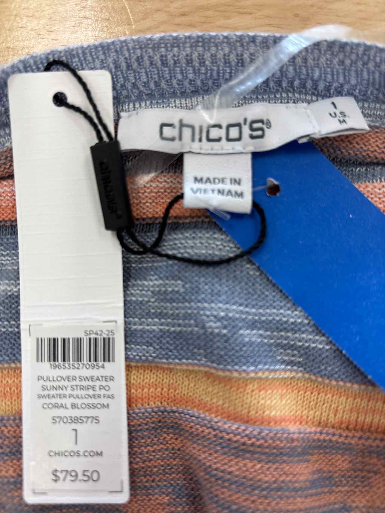 Chico's Size 1 Multi Pastel Knit New Knit Top