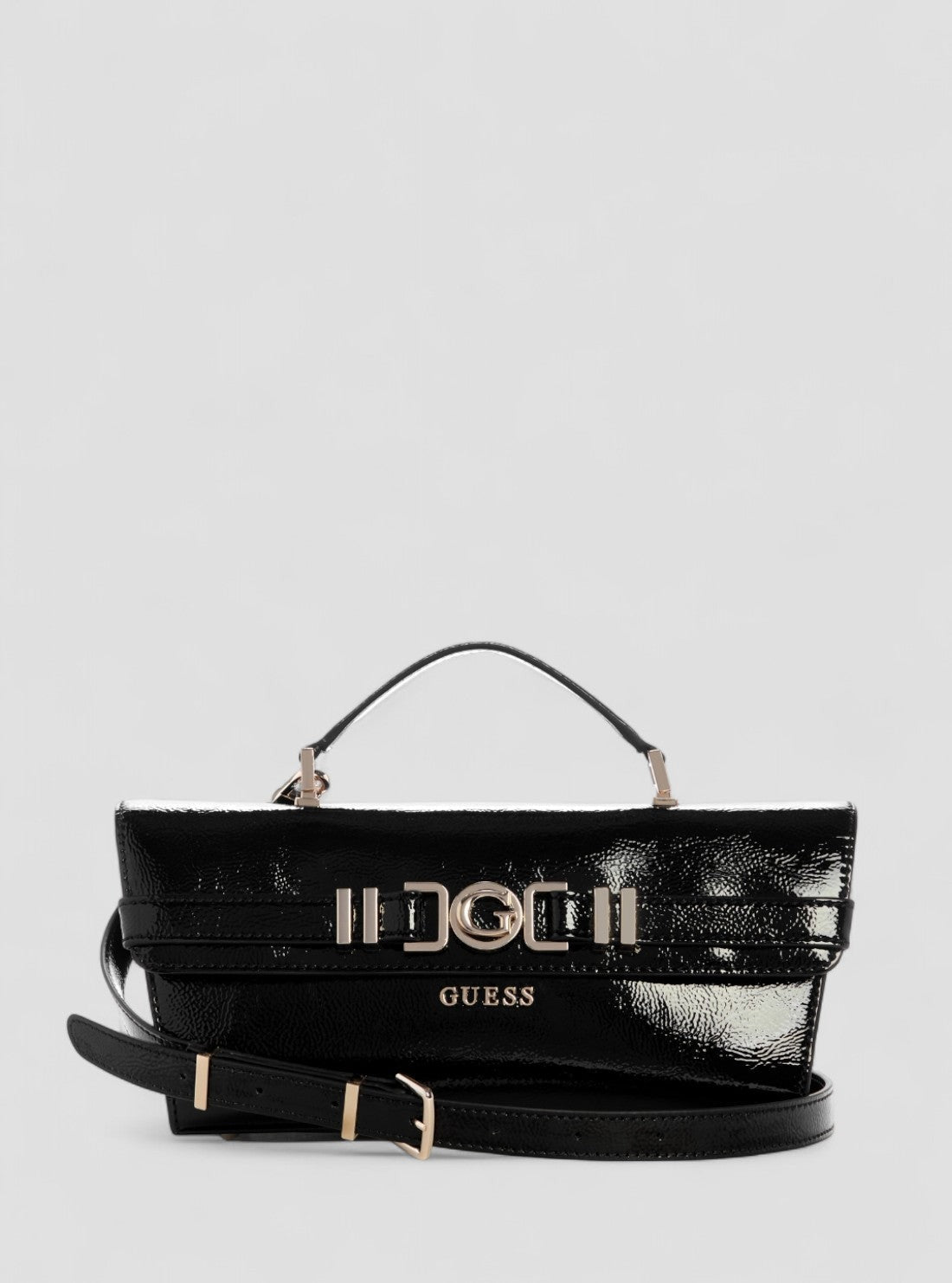 GUESS Black Cirene Top Handle Flap Bag
