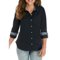 Tommy Hilfiger Women's Cotton Roll-Tab Button-up Shirt