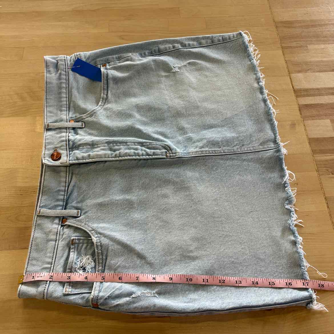 Express Size 14 Blue Denim Preloved Skirt