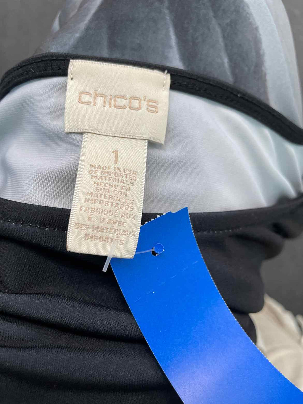 Chico's Size 1 Black & beige Dress