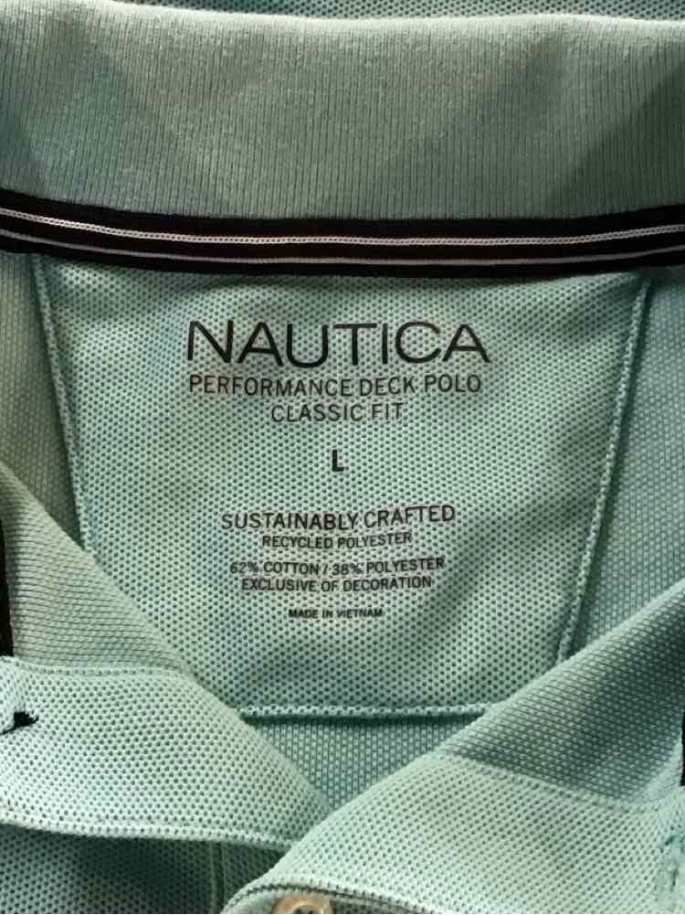 Nautica Size L Blue MENS Polo