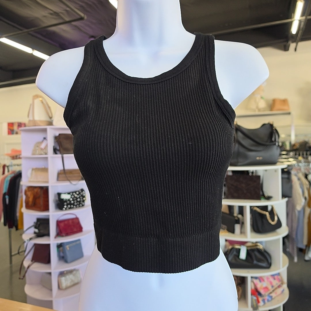 En Creme Size One Size Black Polyester Blend Preloved Tank