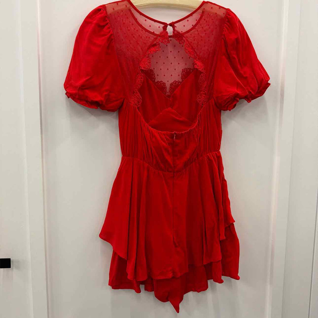 Zesica Size M Red Preloved Romper