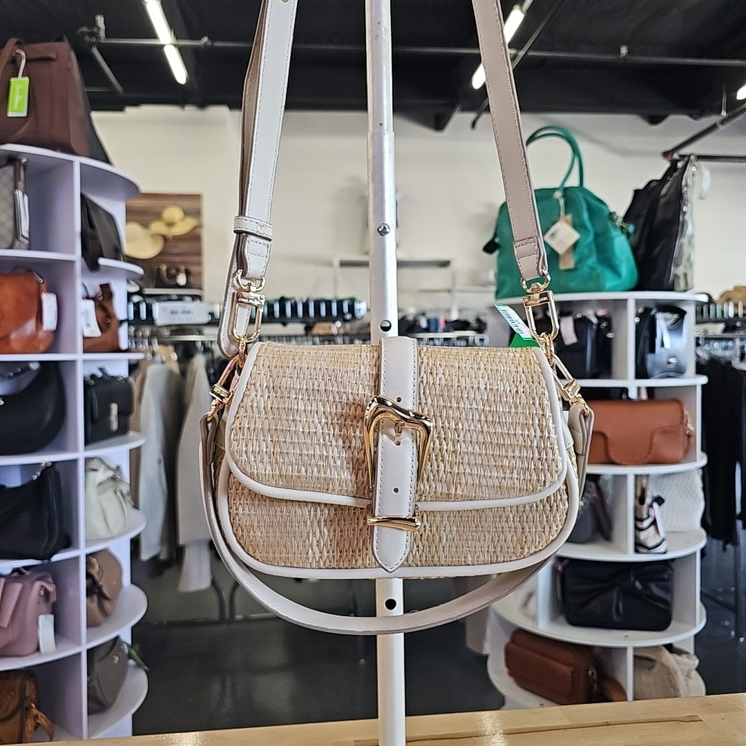 Anne Klein Flap with Detachable Shoulder and Crossbody Straps Straw