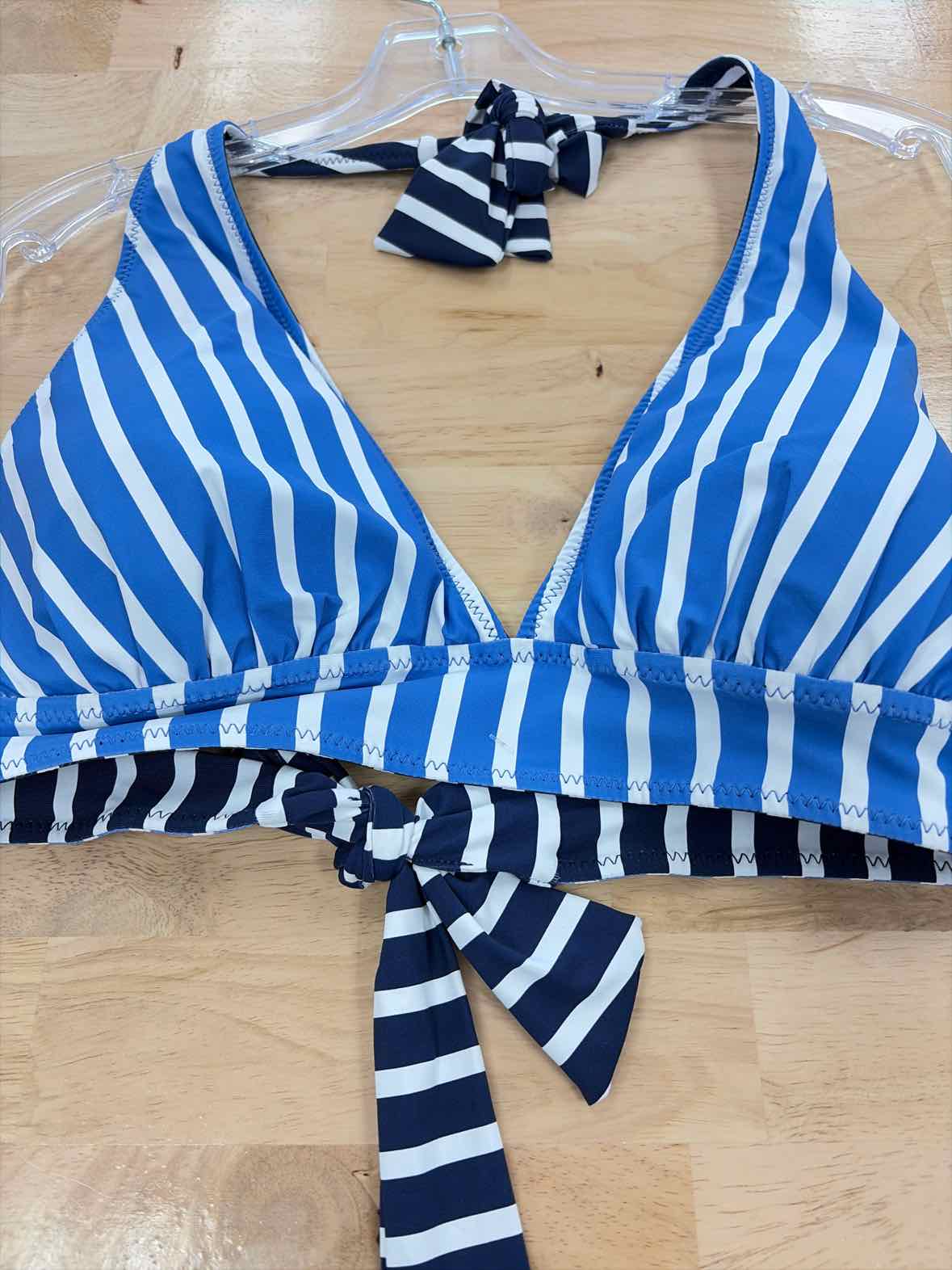 Tommy Bahama Size XL Coastline Stripe Rerversible Halter Top Mare Navy