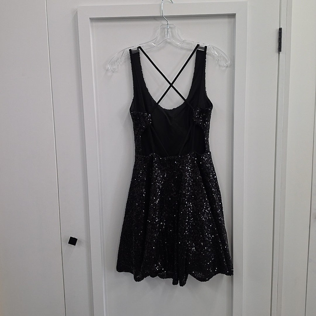 Windsor Size 3/4 Black Sequined Preloved Dress