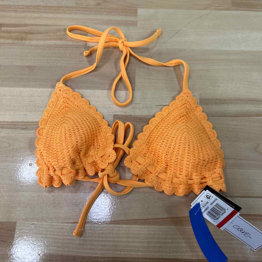 Salt + Cove Size XS Crochet Halter Triangle Bikini