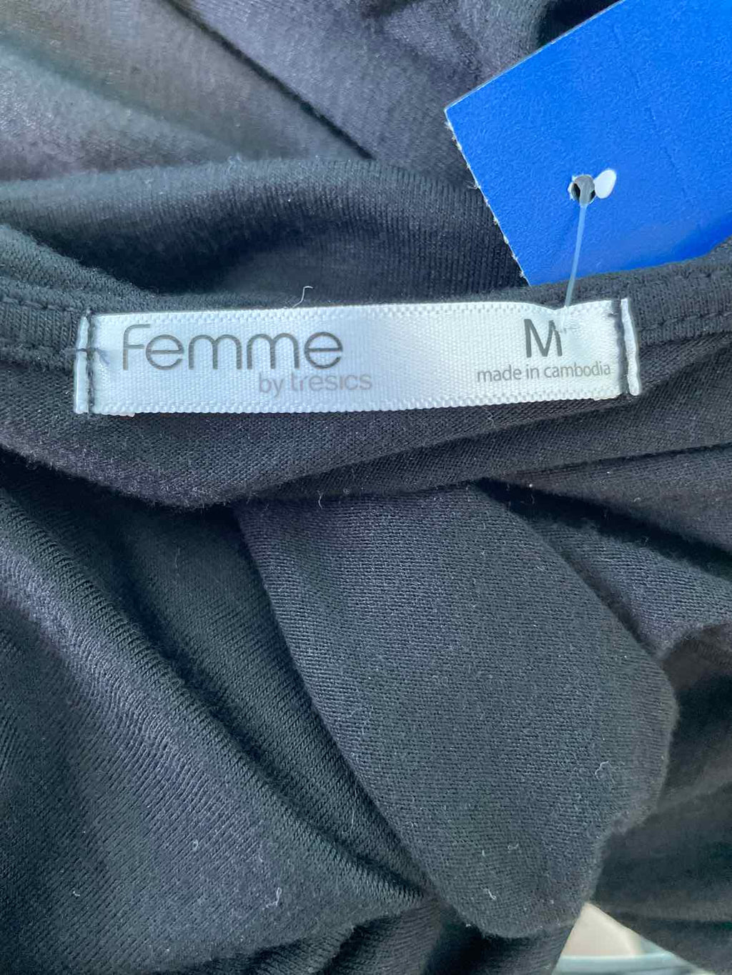 Femme Size M Black Knit Top