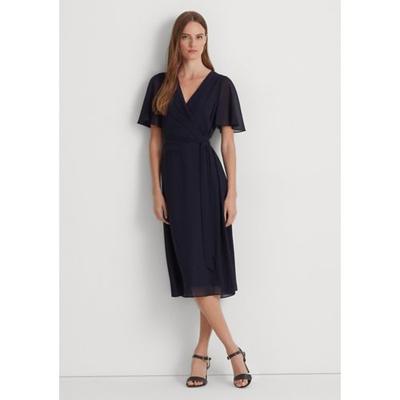 Lauren Ralph Lauren Women's Belted Georgette Dress