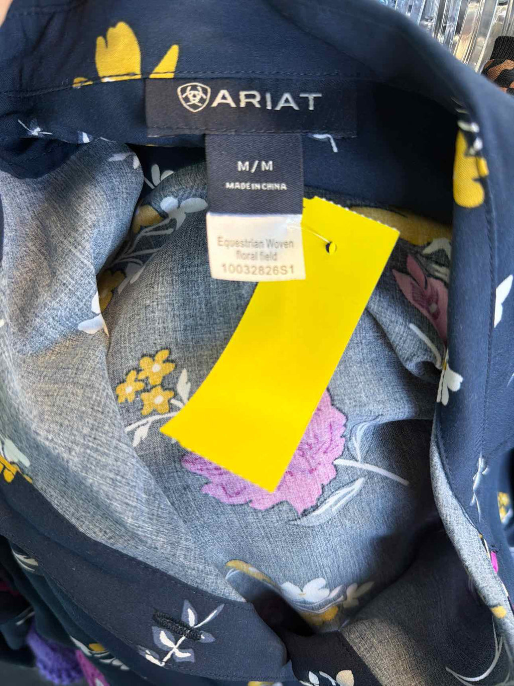 Ariat Size M Blue Long Sleeve