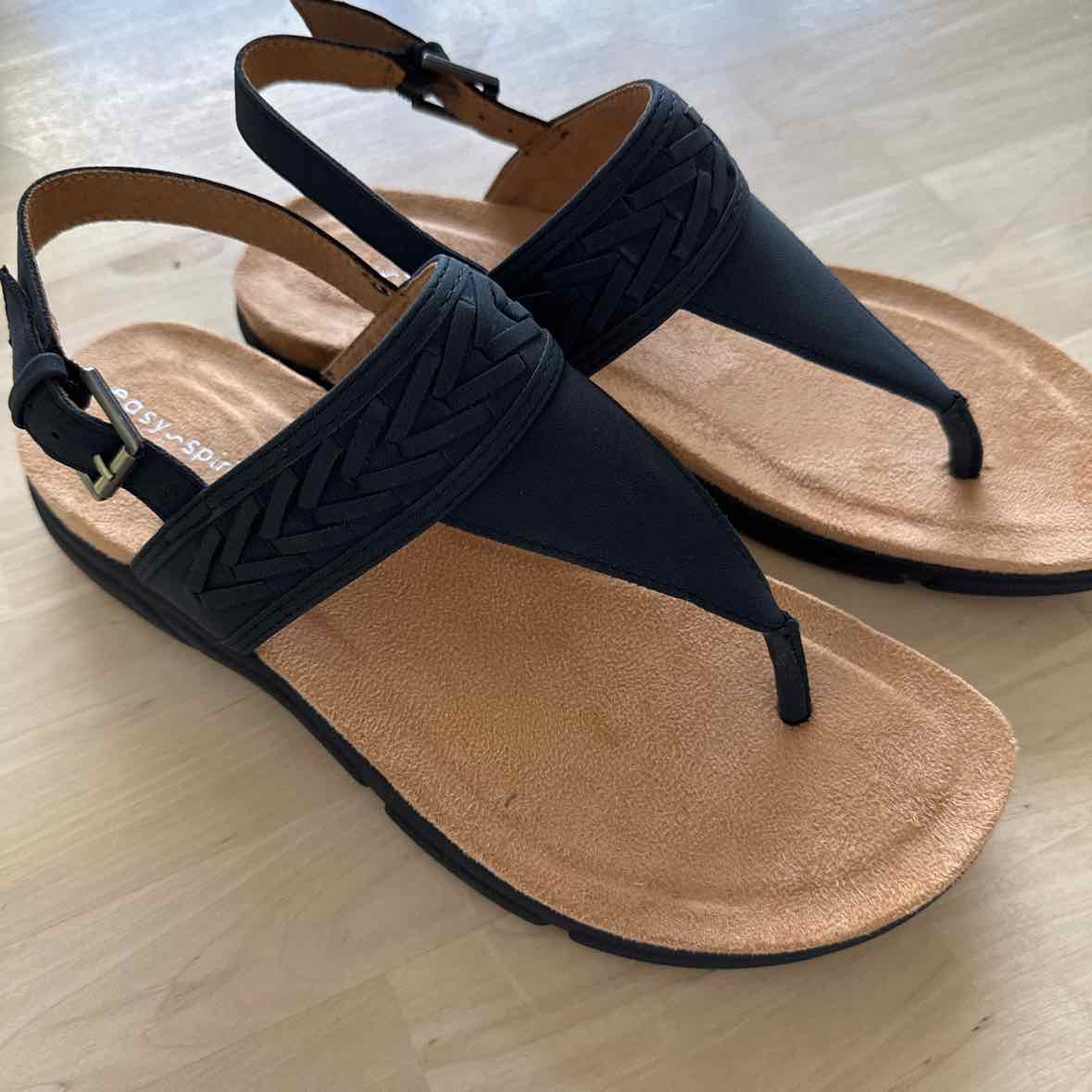 Easy Spirit Easy Spirit Monte Woven T-Strap Black 7.5M