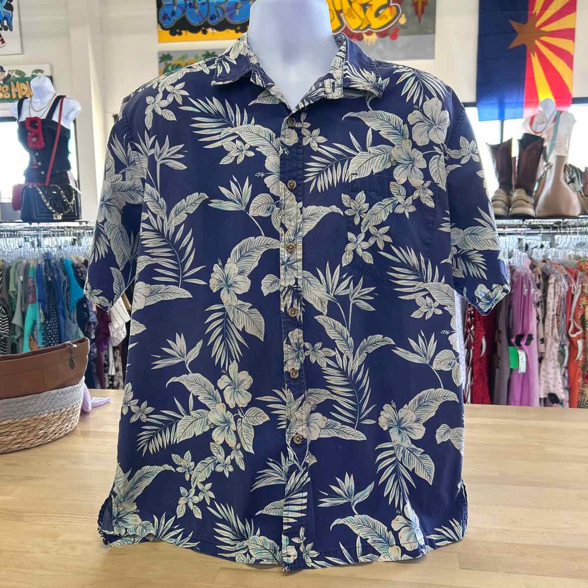 cooke street Size L Blue Preloved MENS Button Down Shirt