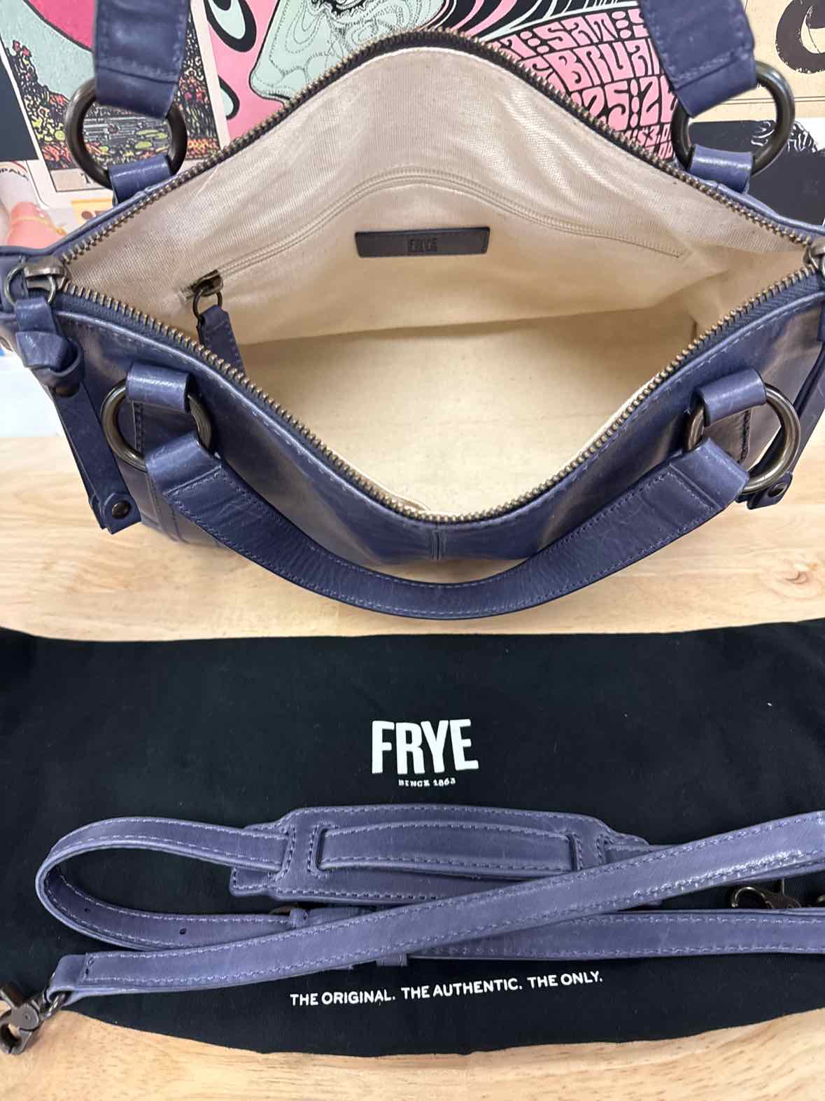 Frye Navy Preloved Handbag