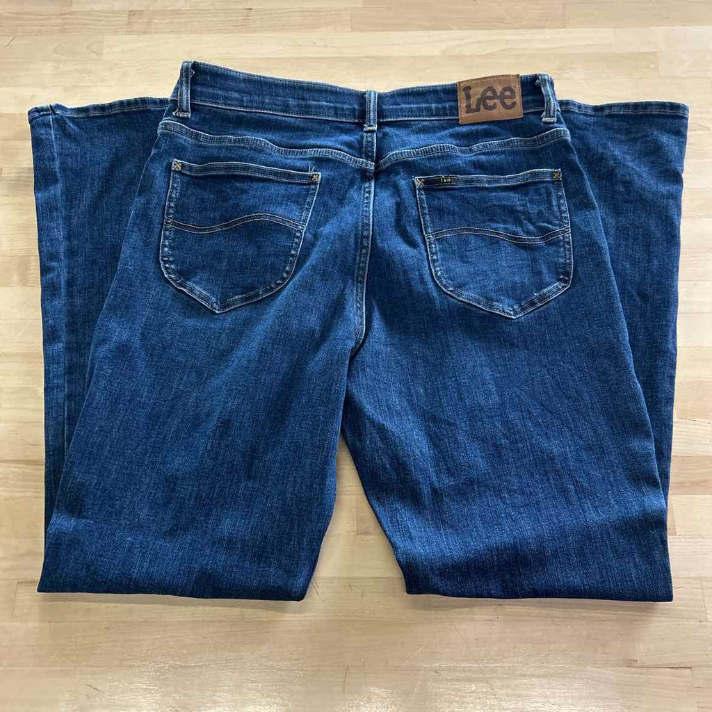 lee Size 16 Blue Denim Preloved Jeans