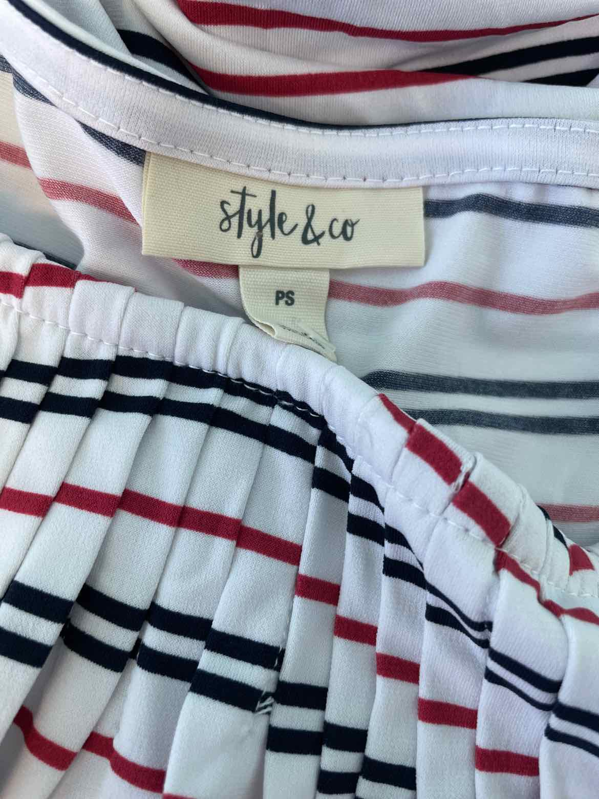 Style & Co. Size PS Red White Blue Shirt