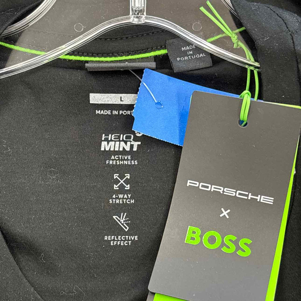 BOSS Size L Porsche X Mercerized-cotton T-shirt with Rear Graphics