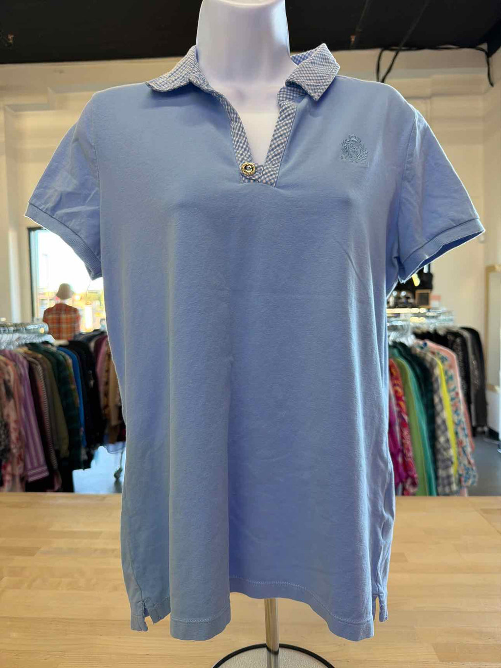 Jones New York Size L Blue Polo