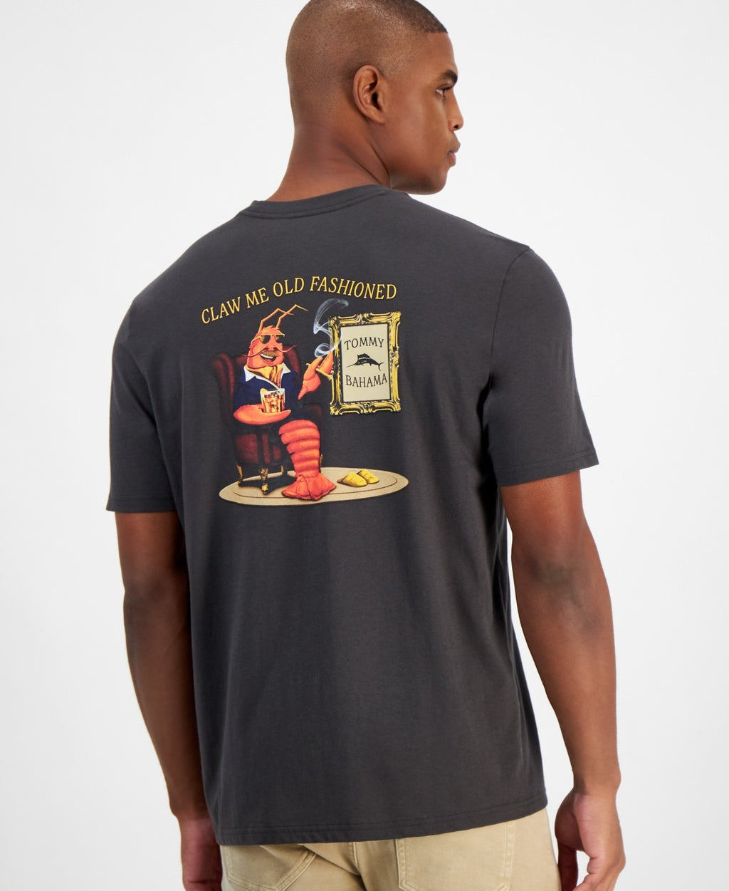 Tommy Bahama Size XXXL  Claw Me Old Fashioned Graphic T-Shirt - Coal