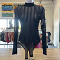 Iris Size M Black Nylon Preloved Bodysuit