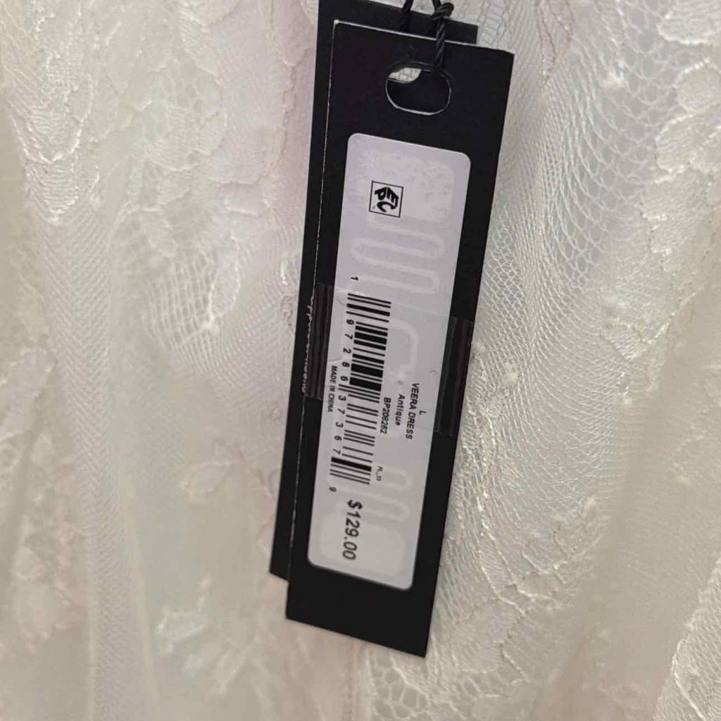 Steve Madden Women's Veera Dress Flowy Dresses - White - Size Large