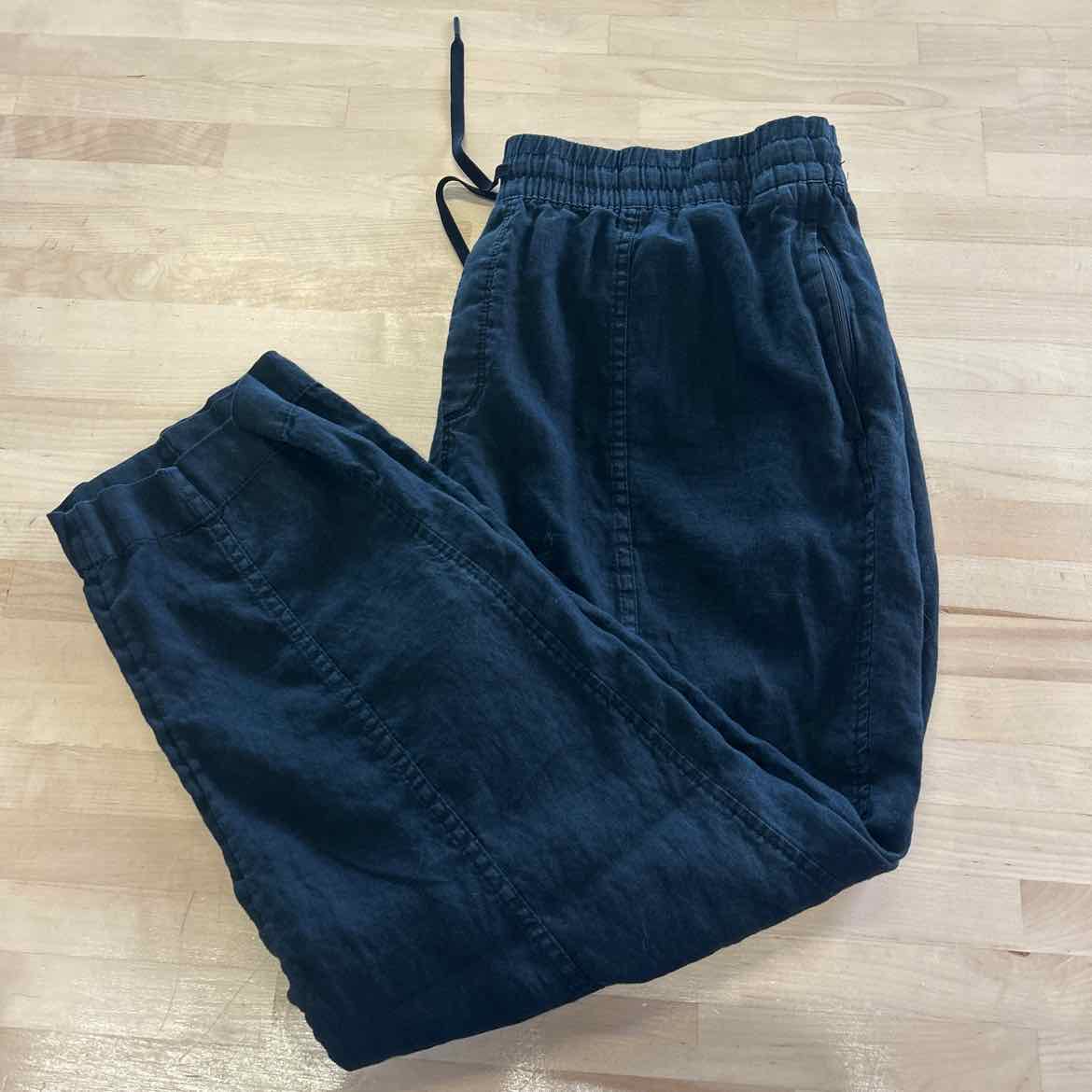 Athleta Size XL Black Linen Preloved Jogging Pants